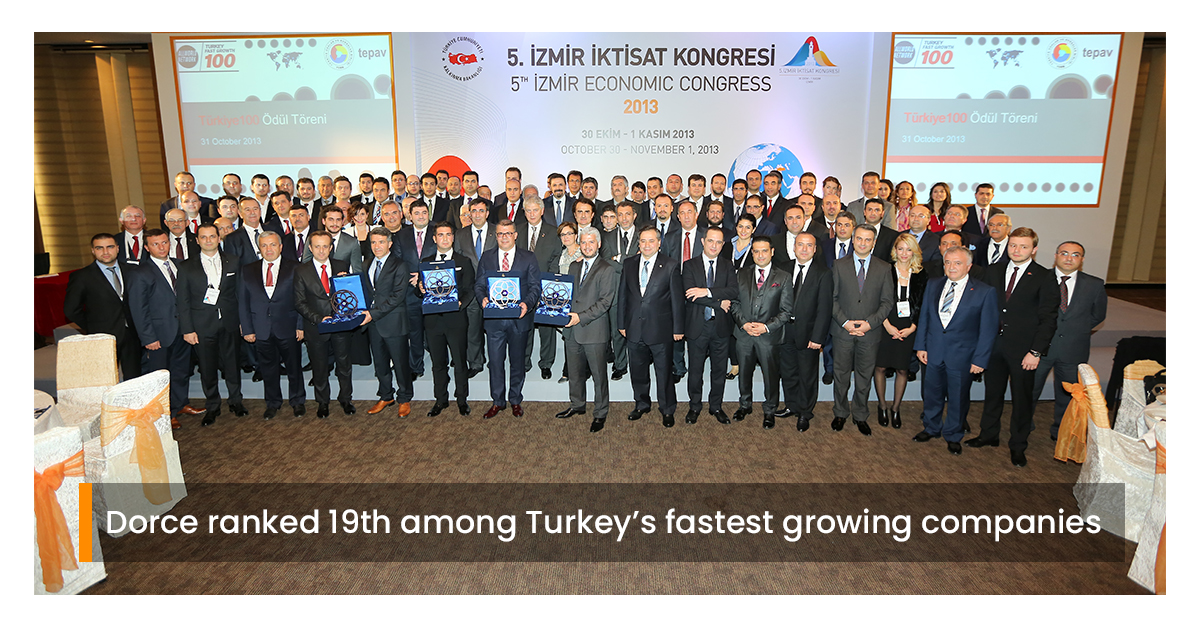 Dorce ranked 19th among Turkey’s fastest growing companies